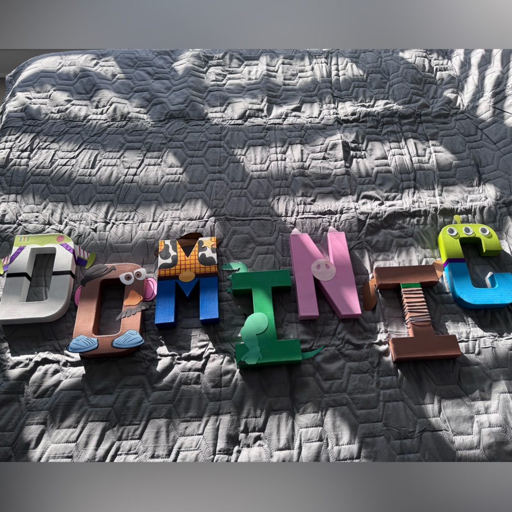 “DOMINIC” Toy Story Letters
